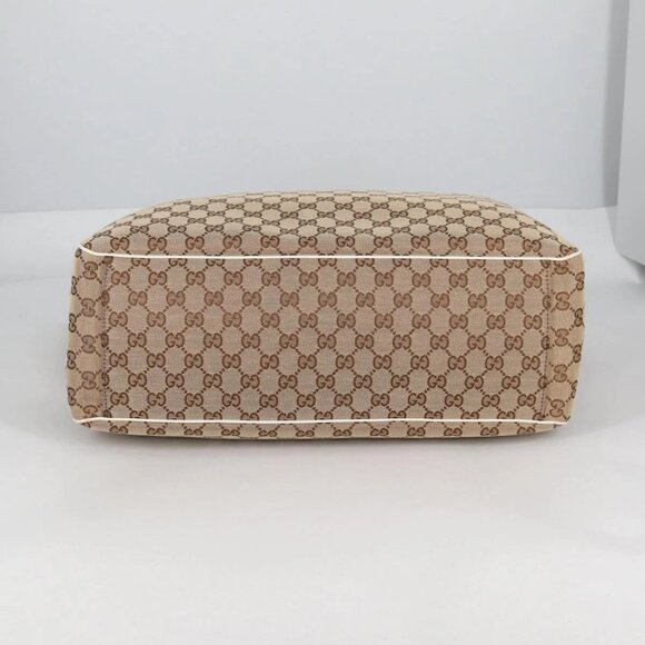 GUCCI GG Canvas Tote Bag Beige Gold 153033 Auth BA5552V - Picture 7 of 16